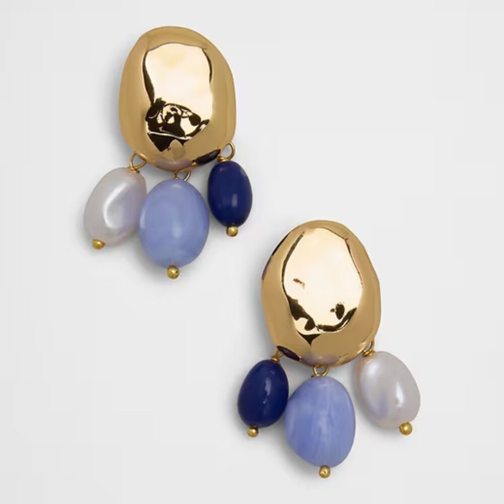 Banana Republic Icy Cove Resin Pearl Earrings/NWT